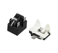 Micpointik PTC Start Relay para refrigerador compresor con protección contra sobrecarga, repuesto de 2 pines para mini refrigeradores y dispositivos de refrigeración, negro, 1 relé de arranque (4 pin