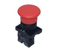Micpointik Pulsador de seta autoajustable de plástico ABS (rojo)