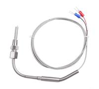Micpointik Termopar tipo K EGT sensor de temperatura apagado para medición de temperatura del gas de escape, motor de 1/8 pulgadas, rosca NPT con cierre de presión ajustable, cable de 5 mm de diámetro