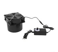 Micpointik Ventilador extractor de 120 mm con regulador PWM, 6100 rpm, doble rodamiento de bolas para extracción de humo de soldadura, ventilador silencioso de extracción de humos 12 V CC para taller