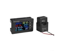 Micpointik Voltímetro digital 6 en 1 AC 50-300 V 0-100 A con pantalla LED, PC ignífugo para la industria y cajas de distribución, medidor de electricidad, vatímetro, medidor de energía