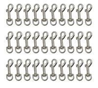 MICREEN 30 Piezas Gancho de Seguridad Giratorio, Gancho de Gatillo de Mosquetón de Aleación de Zinc para Correa de Perro, Montañismo, Equipaje