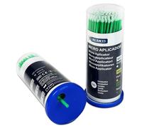 Micro Aplicador Desechable Color Verde | Bote de 100 Micro Cepillos Tamaño Estándar | Máxima Precisión y Limpieza (300 Unidades)