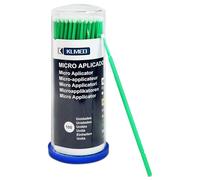 Micro Aplicador Desechable Color Verde | Bote de 100 Micro Cepillos Tamaño Estándar | Máxima Precisión y Limpieza (100 Unidades)