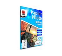 Micro Application Papel fotográfico A4 - Papel fotográfico (A4 - Papel para impresora - Impresión fotográfica - Papel fotográfico - Papel fotográfico profesional brillante A4 - 235 g/m2 - 25 hojas 5381 blanco