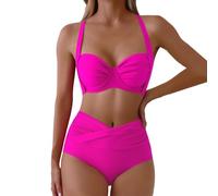 Micro Bikini Sexy Extremo Traje De Baño Tankini Elegante con Tiro Y Forro Cómodo para Mujer Ropa De Baño Mujer Deporte Ropa Bañador Natacion Bikini (RD1, L)