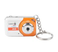 Micro Cámara Digital, 1280 x 960 Resolución Pulgar Tamaño Ultra Mini Cámara en un Llavero, Portátil Mini DV Cámara Soporte 32G Tarjeta de Memoria para Niños Adultos (Naranja)