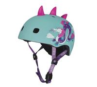 Micro® | Casco 3D V2 Infantil | Protección para Patinete o Bicicleta | Luz Trasera de Seguridad 3 Posiciones | Cierre imantado | Ultraligero | Niños y Niñas (Dragón, Talla M (5-12 Años / 52-56cm))