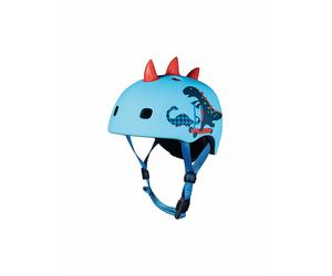 MICRO Casco de patinete infantil Scootersaurus 3D V2 azul | 48-53CM