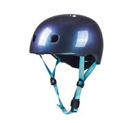 Micro® | Casco Infantil para Patinete o Bicicleta | Luz Trasera de Seguridad 3 Posiciones | Ultraligero 250 Gramos | Cierre Magnético | Niños y Niñas (Neochrome Azul, Talla M (5-12 Años / 52-56cm))