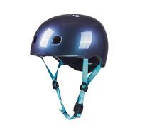 Micro® | Casco Infantil para Patinete o Bicicleta | Luz Trasera de Seguridad 3 Posiciones | Ultraligero 250 Gramos | Cierre Magnético | Niños y Niñas (Neochrome Azul, Talla M (5-12 Años / 52-56cm))