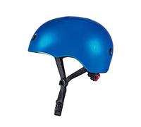 Micro® | Casco V2 Infantil para Patinete o Bicicleta | Luz Trasera de Seguridad 3 Posiciones | Ultraligero 250 Gramos | Protección | Niños y Niñas (Azul Metalizado, Talla S (2-5 Años / 48-53cm))