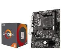 Micro Center AMD Ryzen 5 5500 - Procesador de Escritorio Desbloqueado con Placa Madre AM4 para Juegos MSI A520M-A PRO (DDR4, PCIe 4.0, Micro-ATX)
