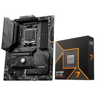 Micro Center AMD Ryzen 7 9700X - Procesador de escritorio desbloqueado de 8 núcleos de 16 hilos con placa base MAG B650 Tomahawk WiFi AM5 DDR5 para juegos