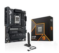 MICRO CENTER AMD Ryzen 9 9900X - Procesador de CPU con ASUS TUF Gaming X870E-PLUS WIFI7 ATX placa base (DDR5, PCIe 5.0 x16, 4 ranuras M.2, WiFi 7, 2 USB tipo C 4)