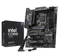 Micro Center Combo Intel Core Ultra 7 265KF+ msi Z890 Gaming Plus WiFi mobo | Combo de placa base de CPU DDR5, procesador con 20 núcleos de hasta 5,5 GHz, caché de 36 MB, ATX lga1851, Wi-Fi 7 y 5G LAN