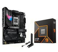 Micro Center Procesador AMD Ryzen 9 9900X con ASUS ROG Strix X870E-E Gaming WiFi X870 ATX placa base (18+2+2 etapas de potencia, WiFi 7, 5X M.2, PCIe 5.0, USB4)
