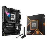 Micro Center Procesador AMD Ryzen 9 9950X con ASUS ROG Strix X870E-E Gaming WiFi X870 ATX Motherboard (18+2+2 etapas de potencia, WiFi 7, 5X M.2, PCIe 5.0, USB4)