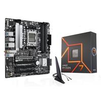MICRO CENTER Procesador de CPU AMD Ryzen 7 7700X con placa base Prime B650M-A AX II Micro ATX