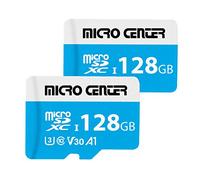 Micro Center - Tarjeta microSDXC de 128 GB, 2 unidades, compatible con Nintendo-Switch, UHS-I C10 U3 V30 4K UHD Video A1 R/W, velocidad de hasta 90/60 MB/s, tarjeta micro SD con adaptador (128 GB x 2)