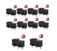 Micro de límite el interruptor de la palanca del rodillo de la bisagra momentánea AC 250V 5A SPDT 1NO 1NC Snap Action 10pcs Palanca Micro Switch