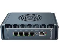 Micro Firewall Appliance, 4 puertos LAN i226-V de 2.5 Gbe, mini procesador de PC sin ventilador N150 Quad Core, DDR5 1 M.2 compatible con AES-NI Barebone Router PC VPN, HDMI DP USB3.0 8 GB RAM (DDR5)