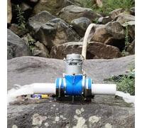 Micro generador hidroeléctrico, turbina de agua portátil de 1000 W para el hogar y acampar al aire libre, estación de energía hidráulica para energía renovable
