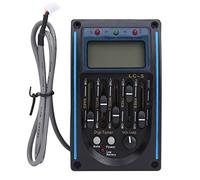 Micro guitarra ecualizador 5 bandas, piezoeléctrico con pantalla LCD, función de ajuste preamplificador, micro guitarra para家庭, estudio, ensayo, actuación y producción musical