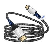 Micro HDMI a HDMI,2m Cable 8K@60Hz,4K@120/240Hz,Micro HDMI 2.1,eARC,Dolby Atmos,HDR,Ultraalta velocidad,HDCP,compatible con Raspberry Pi 5/4,Hero 7,cámara,DSLR,monitor,HDTV,portátil,PS5,G8,G9