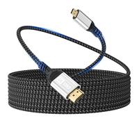 Micro HDMI a HDMI,Cable de 2m 4K@60 Hz,Micro HDMI 2.0,3D HDR,ARC,compatible con Raspberry Pi 5/4,cámaras A6300 y A6400,GoPro Hero 9/8/7/6,Yoga,ODROID TV,portátiles,monitores,etc
