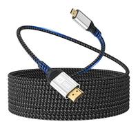 Micro HDMI a HDMI,Cable de 3m 4K@60 Hz,Micro HDMI 2.0,3D HDR,ARC,compatible con Raspberry Pi 5/4,cámaras A6300 y A6400,GoPro Hero 9/8/7/6,Yoga,ODROID TV,portátiles,monitores,etc