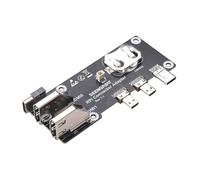 Micro HDMI to HDMI Adapter Board for Raspberry Pi 5/4B, Dual 4K Output Support with USB-C Power and RTC Ba-ttery Connector, Expansion Adapter for Embedded & Industrial Applications