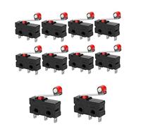 Micro interruptor de límite momentáneo bisagra rodillo palanca brazo AC 250V 5A SPDT 1NO 1NC acción rápida 10 Uds Mini interruptor de límite