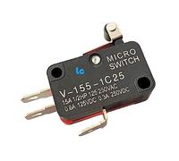 Micro Interruptor Sensor Final De Carrera 15A 250V | Pack De 5 Unidades | Con Palanca y Rodillo | Micro Switch M014R (x5)