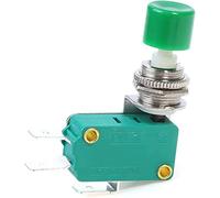 Micro interruptores, 1 unidad, DS-438, actuador de botón pulsador momentáneo rojo/verde, microinterruptor límite, 12mm, voltaje funcionamiento 250V(Gn)