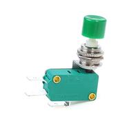 Micro interruptores, 1 unidad, DS-438, actuador de botón pulsador momentáneo rojo/verde, microinterruptor límite, 12mm, voltaje funcionamiento 250V(Gn)