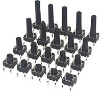 Micro interruptores 6x6x4. 3 mm/5 mm-2 0 mm panel táctil momentáneo 4pin 12V Push Button Switch 6 * ADEREZO Autoinforme 30pcs(6x6x4.3mm)