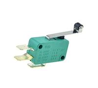 Micro interruptores de límite 16A 250V 125V NO + NC + COM 6,3mm 3 pines SPDT interruptor 28mm 52mm palanca rodillo arco táctil microinterruptor(Long Roller Lever-p)