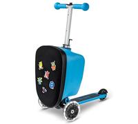 Micro™ Luggage junior Patch & Play | Carrito infantil con patinete | Altura ajustable y plegable | Maleta de viaje | Equipaje de mano para niños compatible con IATA | Maleta, carrito y scooter en un a