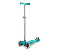 Micro® | Maxi Deluxe Glow LED Patinete 3 Ruedas Niños y niñas | Patinete Que Brilla en la Oscuridad + Ruedas con Luces LED | Dirección Suave con dureza Ajustable | Altura Regulable | Muy Ligero 2,5kg