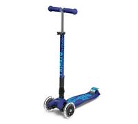 Micro | Maxi Deluxe Plegable LED | Patinete niños 3 Ruedas | 5-12 años | Giro por Inclinación, Manillar Regulable en Altura, Ruedas PU con luz LED activada por movimiento, Ligero, Ingeniería Suiza