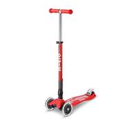 Micro | Maxi Deluxe Plegable LED | Patinete niños 3 Ruedas | 5-12 años | Giro por Inclinación, Manillar Regulable en Altura, Ruedas PU con luz LED activada por movimiento, Ligero, Ingeniería Suiza