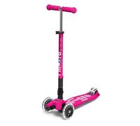 Micro | Maxi Deluxe Plegable LED | Patinete niños 3 Ruedas | 5-12 años | Giro por Inclinación, Manillar Regulable en Altura, Ruedas PU con luz LED activada por movimiento, Ligero, Ingeniería Suiza