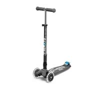 Micro | Maxi Deluxe Plegable LED | Patinete niños 3 Ruedas | 5-12 años | Giro por Inclinación, Manillar Regulable en Altura, Ruedas PU con luz LED activada por movimiento, Ligero, Ingeniería Suiza