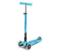 Micro | Maxi Deluxe Plegable LED | Patinete niños 3 Ruedas | 5-12 años | Giro por Inclinación, Manillar Regulable en Altura, Ruedas PU con luz LED activada por movimiento, Ligero, Ingeniería Suiza