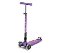 Micro | Maxi Deluxe Plegable LED | Patinete niños 3 Ruedas | 5-12 años | Giro por Inclinación, Manillar Regulable en Altura, Ruedas PU con luz LED activada por movimiento, Ligero, Ingeniería Suiza