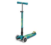 Micro | Maxi Deluxe Plegable LED | Patinete niños 3 Ruedas | 5-12 años | Giro por Inclinación, Manillar Regulable en Altura, Ruedas PU con luz LED activada por movimiento, Ligero, Ingeniería Suiza