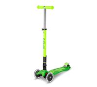 Micro ® | Maxi Deluxe Plegable Neón LED | Patinete Premium 3 Ruedas con Manillar Neón | Ruedas Luces LED | Plataforma Antideslizante | Altura Regulable | Niños y niñas 5-12 Años