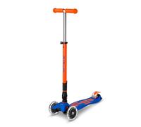 Micro ® | Maxi Deluxe Plegable Neón LED | Patinete Premium 3 Ruedas con Manillar Neón | Ruedas Luces LED | Plataforma Antideslizante | Altura Regulable | Niños y niñas 5-12 Años