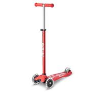 Micro | Maxi Micro Deluxe LED | Patinete niños 3 Ruedas | 5-12 años | Giro por Inclinación, Manillar Regulable en Altura Ruedas PU con luces LED activadas por movimiento, Ligero, Ingeniería Suiza